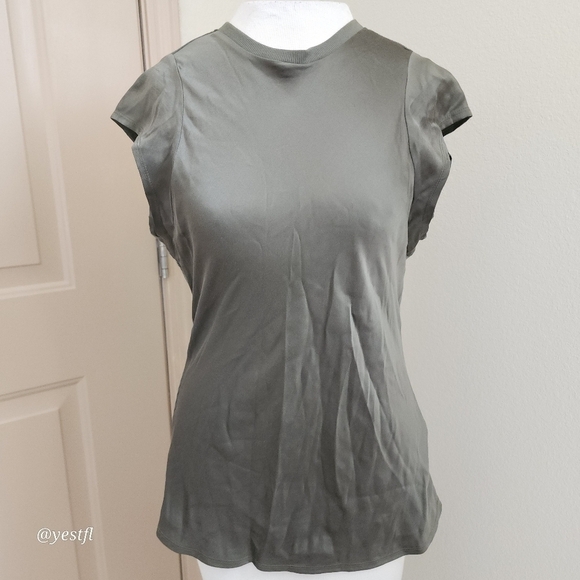 Frame silk satin top military M - Picture 2 of 7